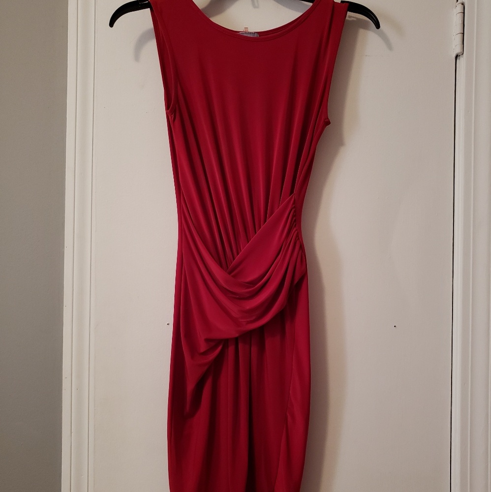 Shape fitting red dress!